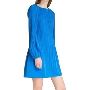 MAJE ELECTRIC BLUE PLEATED DRESS SIZE 1